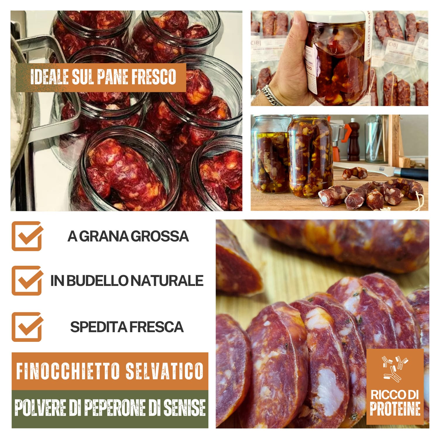 Salsiccia sott' olio Cibi Lucani Vendita Online