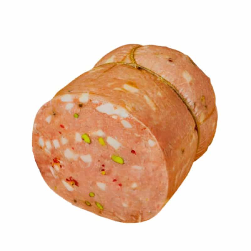 mortadella di suino nero al crusco e pistacchio