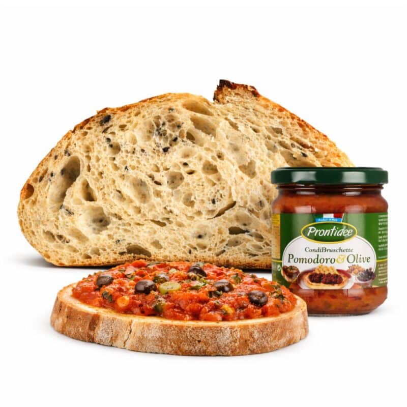 pane condibruschetta pomodoro e olive